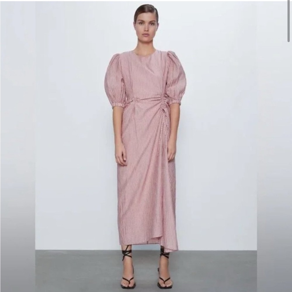 Zara Dust Pink Midi Dress